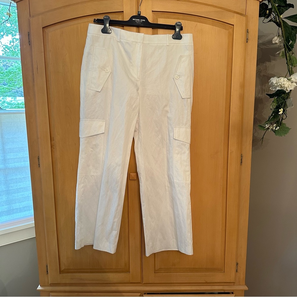 Michael Kors Collection White Cargo Pant